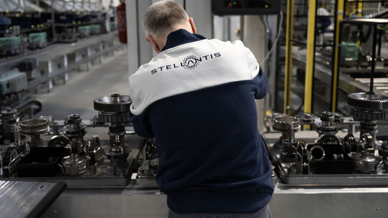 An employee of auto giant Stellantis, works at the new eDCT Assembly Plant inaugurated today at Mirafiori Stellantis' factory in Turin, on April 10, 2024. To meet the growing demand for electrified vehicles and the ambitious targets presented in the Dare Forward 2030 strategic plan, Stellantis and its joint venture partner, Punch Powertrain, signed a new agreement increasing production of the future-generation electrified dual-clutch transmissions (eDCT) for Stellantis hybrid and plug-in hybrid electric vehicles (PHEV). (Photo by MARCO BERTORELLO / AFP) (Photo by MARCO BERTORELLO/AFP via Getty Images)