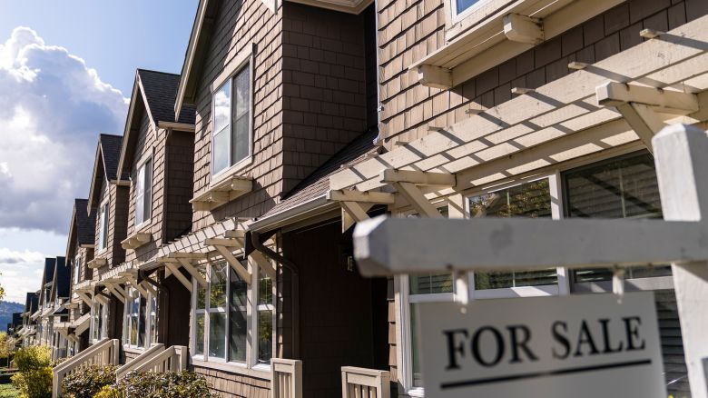 A "For Sale" sign in front of a home in the Issaquah Highlands area of Issaquah, Washington, US, on Tuesday, April 16, 2024.