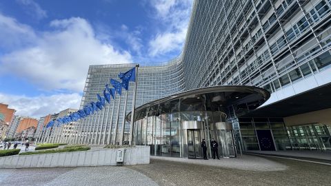 The European Parliament building in Belgium, Brussels