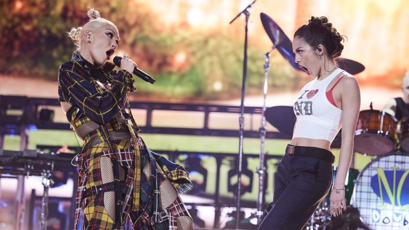 Olivia Rodrigo performs with No Doubt during the group's reunion set at Coachella