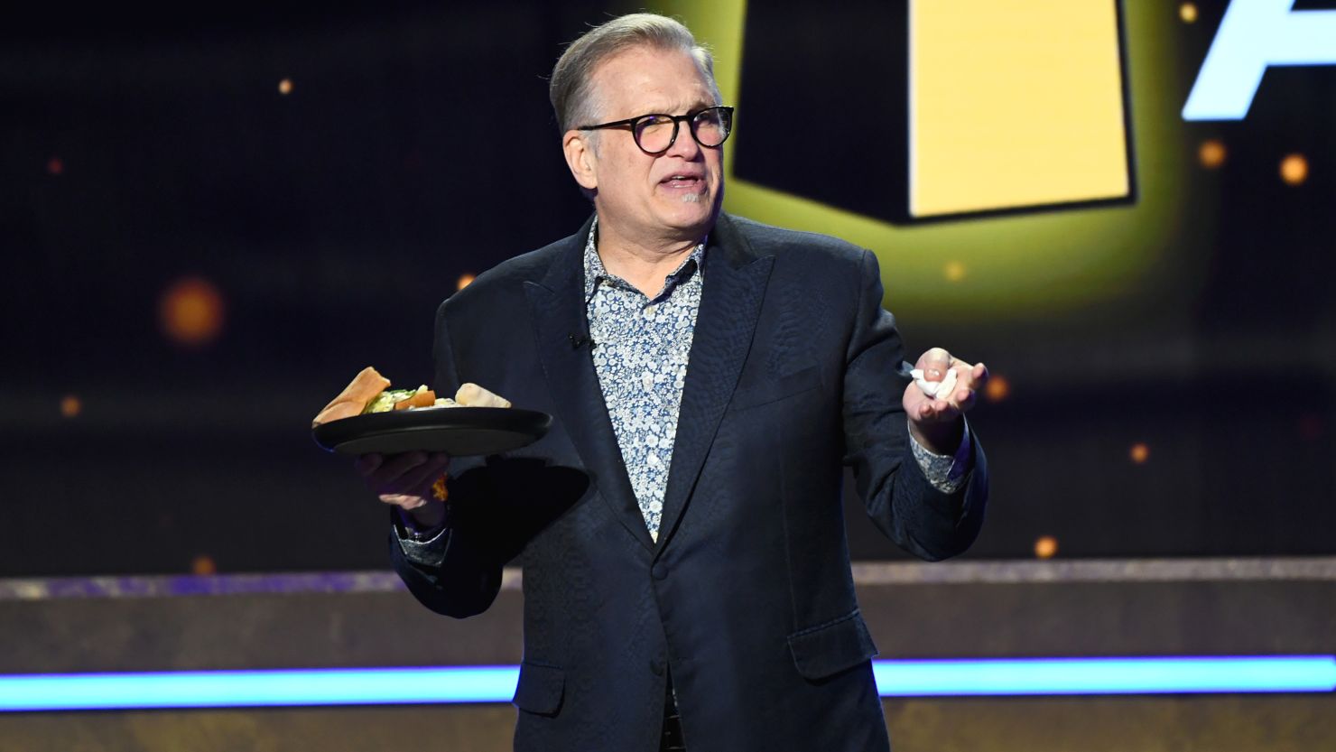 Drew Carey speaks onstage during the 2024 Writers Guild Awards on April 14, 2024.