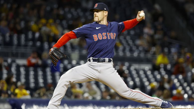 Cam Booser made his MLB debut in the ninth inning for the Boston Red Sox against the Pittsburgh Pirates.