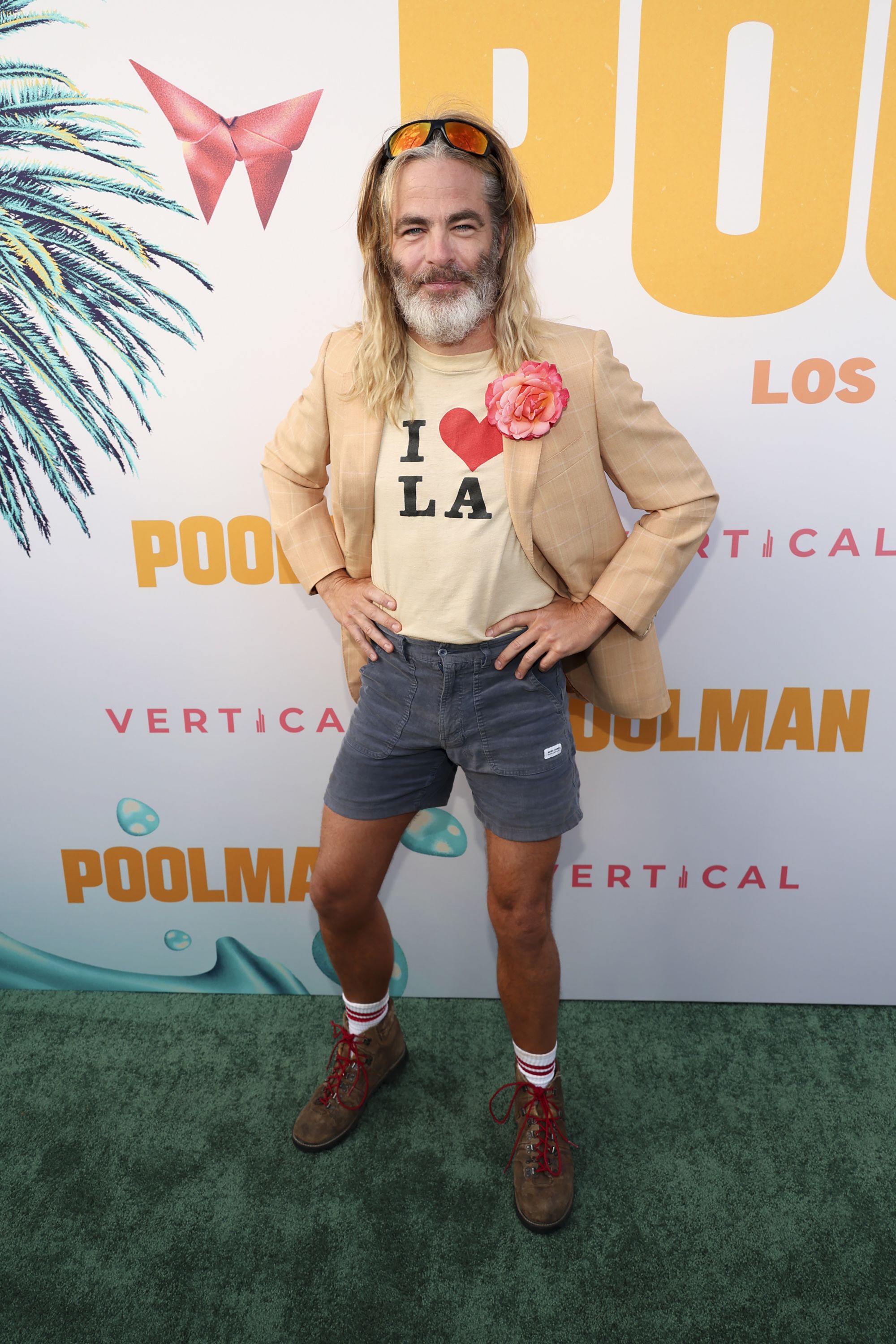 Chris Pine at the Los Angeles premiere of "Poolman" held at the Vista Theatre on April 24, 2024 in Los Angeles, Calfornia. (Photo by Jesse Grant/Variety via Getty Images)