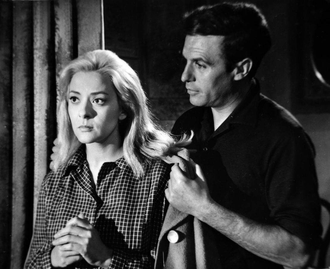 Silvia Pinal, alongside Paco Rabal, during the filming on “Viridiana," in Madrid, Spain, in 1961.