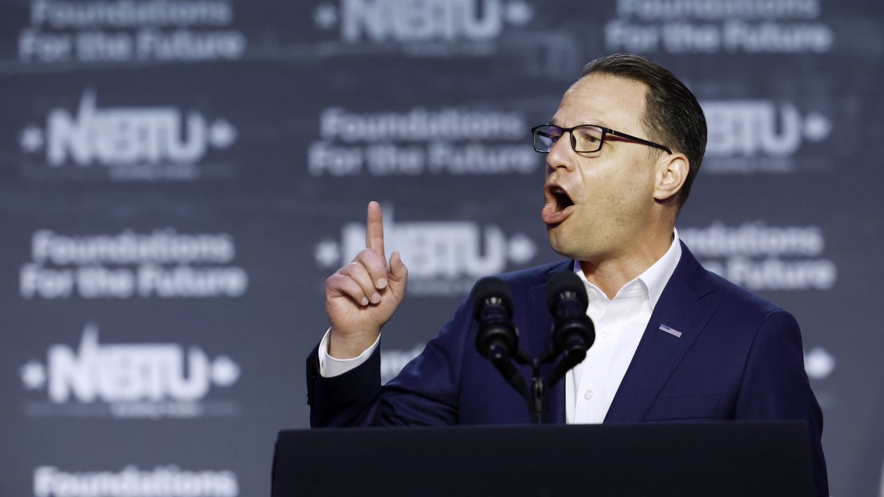 WASHINGTON, DC - APRIL 24: Pennsylvania Governor Josh Shapiro delivers remarks at the North American Building Trades Unions (NABTU) 2024 Legislative Conference at the Washington Hilton on April 24, 2024 in Washington, DC. During the conference leaders of NABTU will officially announced their endorsement of U.S. President Joe Biden. (Photo by Anna Moneymaker/Getty Images)