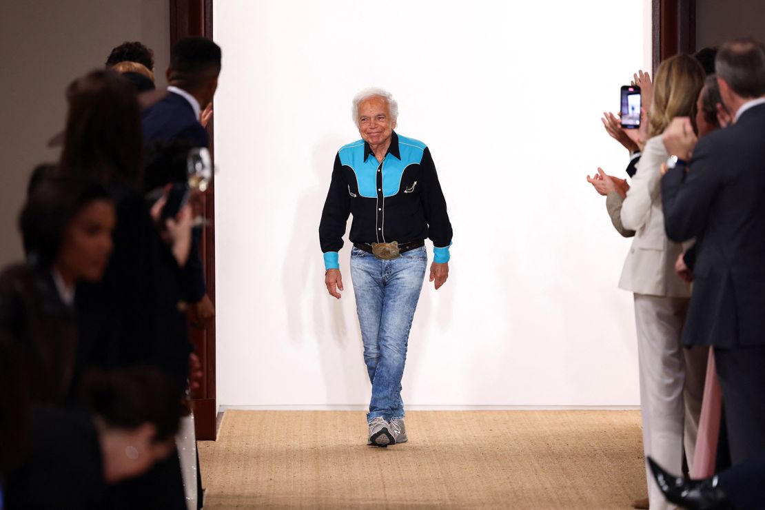 Taking his bow at the end of the runway, designer Ralph Lauren brought his latest collection back to "timeless" roots in fashion and Americana — and back to his studio.