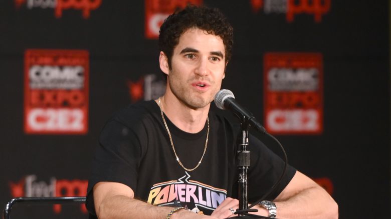 CHICAGO, ILLINOIS - APRIL 27: Darren Criss speaks on stage during the C2E2 Chicago Comic & Entertainment Expo at McCormick Place on April 27, 2024 in Chicago, Illinois. (Photo by Daniel Boczarski/Getty Images)