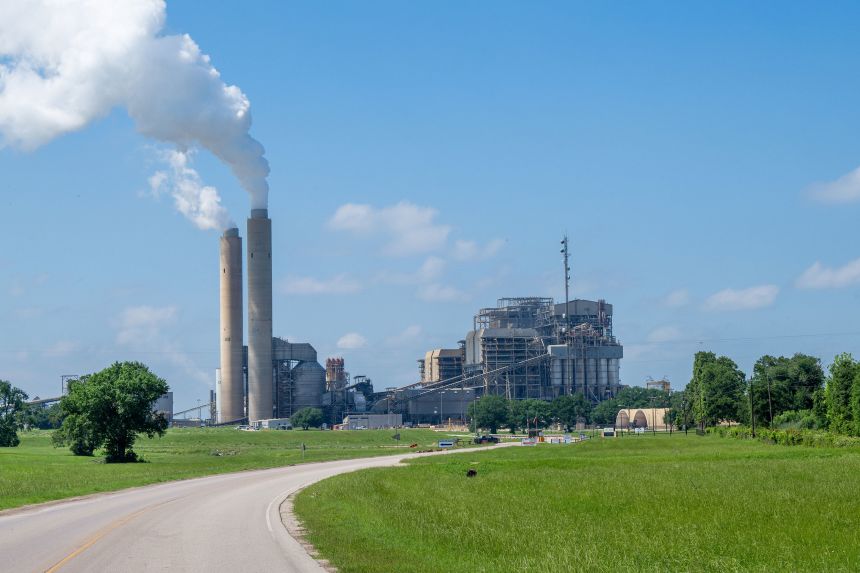 The coal-fueled Oak Grove Power Plant in Robertson County, Texas, in 2024. The Trump administration is drafting a plan to remove all climate pollution limits on power plants.