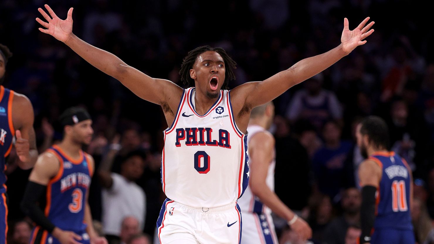 NBA Playoffs: Tyrese Maxey stuns Madison Square Garden as Philadelphia  76ers rally late to beat the New York Knicks in Game 5 | CNN
