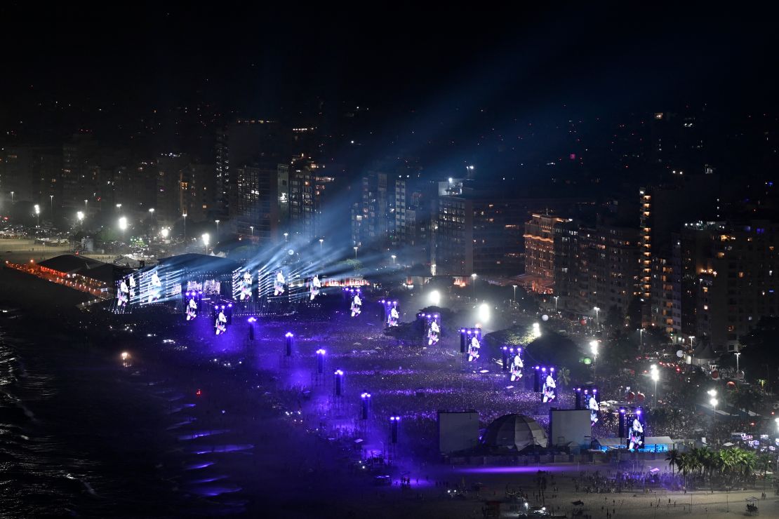Rio’s state and city governments said they spent $3.9 million on the concert.