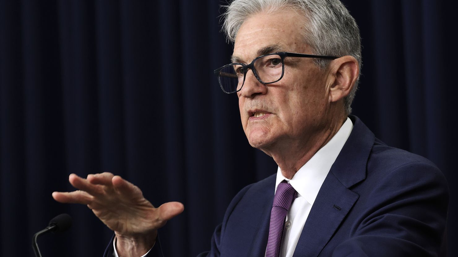 Federal Reserve Bank Chair Jerome Powell during a news conference on May 1 in Washington, DC.