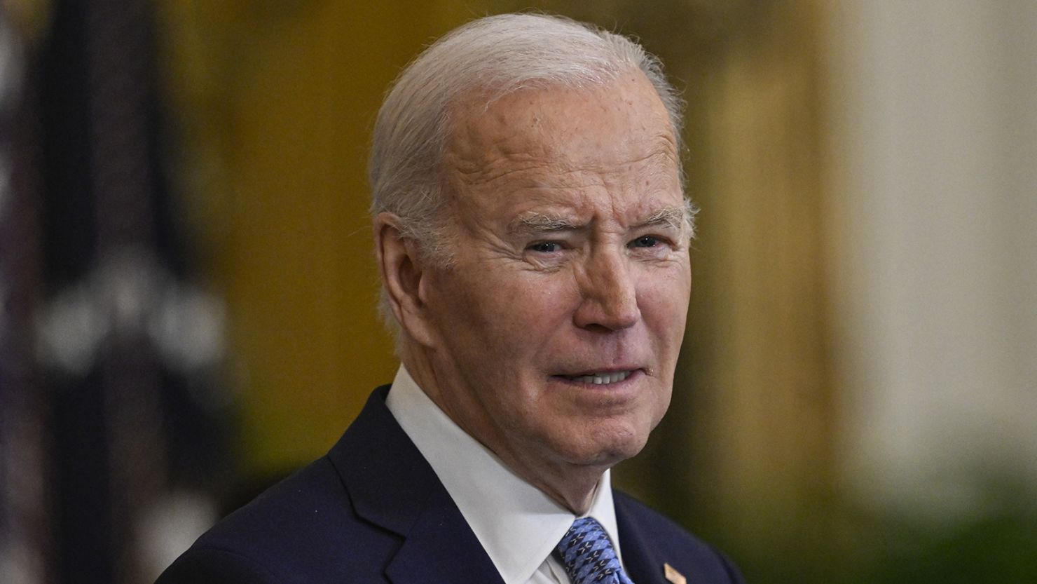 President Joe Biden delivers a speech at the Commander-In-Chief's Trophy Event at the White House on May 6, 2024.