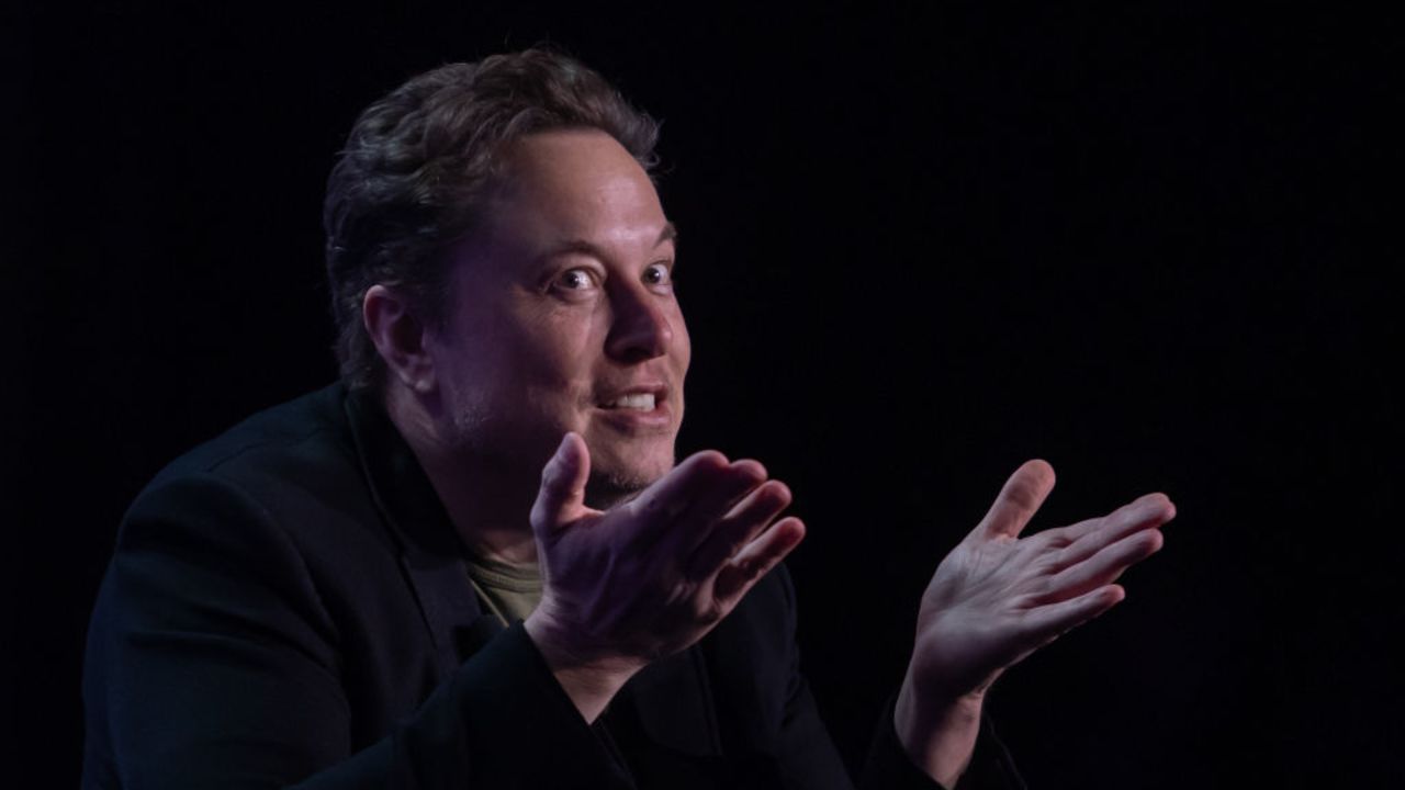 BEVERLY HILLS, CALIFORNIA - MAY 6: Elon Musk, co-founder of Tesla and SpaceX and owner of X Holdings Corp., speaks at the Milken Institute's Global Conference at the Beverly Hilton Hotel,on May 6, 2024 in Beverly Hills, California. The 27th annual global conference explores various topics, from the rise of generative AI to electric vehicle trends and features participants, soccer star David Beckham and actor Ashton Kutcher. (Photo by Apu Gomes/Getty Images)