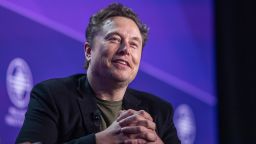 Elon Musk, owner of X, speaks at the Milken Institute's Global Conference at the Beverly Hilton Hotel on May 6, 2024.