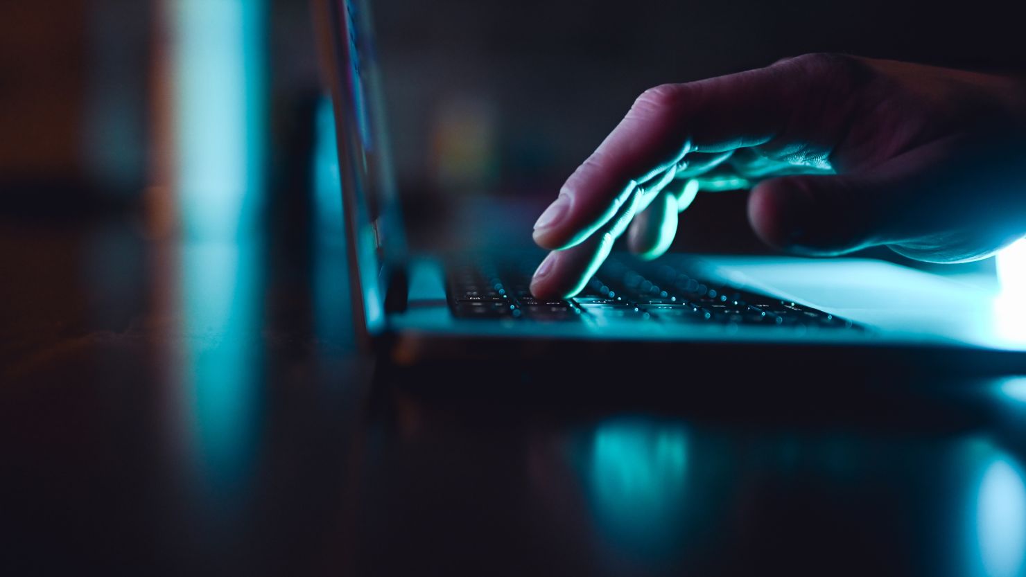 fingers on keyboard