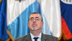 Guatemala's President Bernardo Arevalo looks on during the Los Angeles Declaration on Migration and Protection ministerial meeting in Guatemala City on May 7, 2024. US top diplomat Antony Blinken is in Guatemala for regional talks on migration, as the two nations continue to deepen ties over the issue. Washington has been wooing the poor Central American nation's new administration as a partner on migration, with presidents Joe Biden and Bernardo Arevalo meeting in March. (Photo by JOHAN ORDONEZ / AFP) (Photo by JOHAN ORDONEZ/AFP via Getty Images)