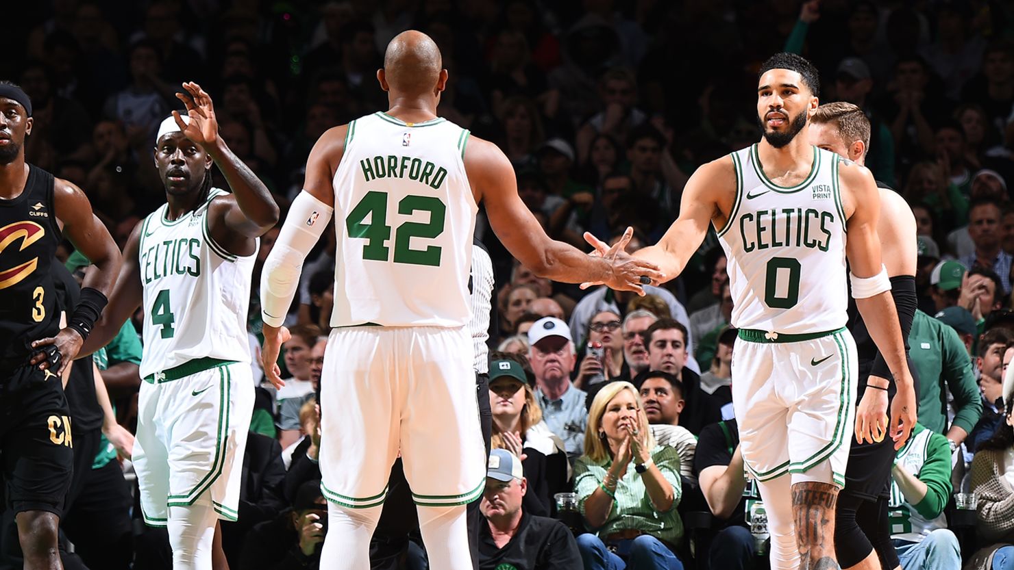 The Celtics eased to a Game 1 victory at home.