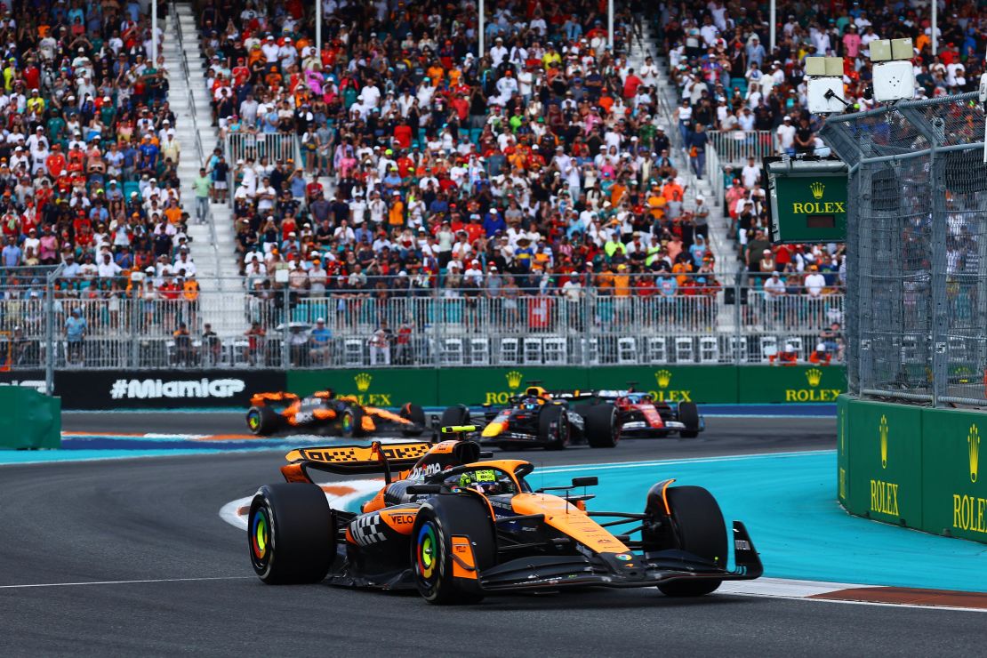 Norris finished 7.61 seconds ahead of second-placed Verstappen to win the 2024 Miami Grand Prix.