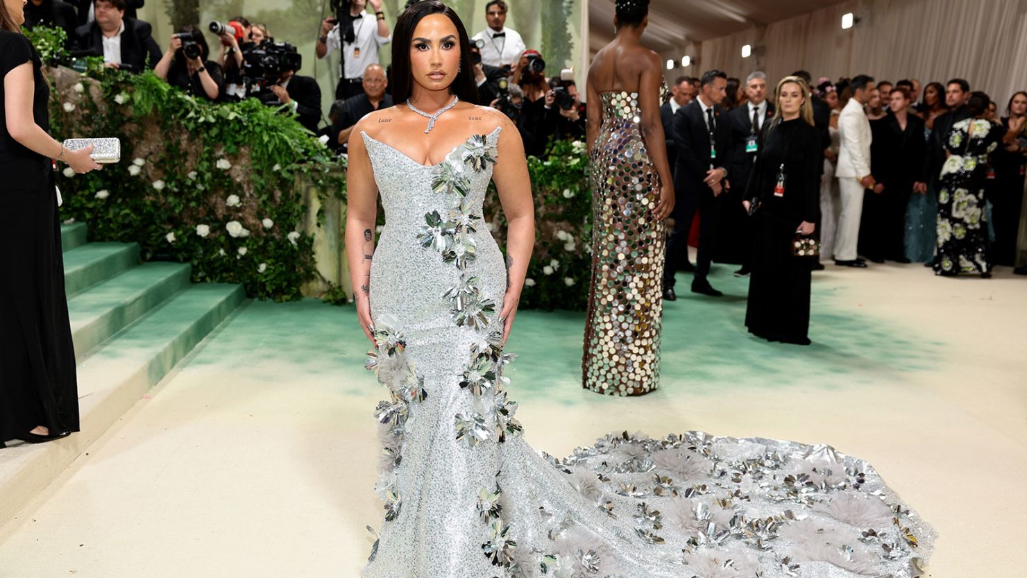 Demi Lovato at the Met Gala in New York on Monday.  (Images for The Met Museum/Vogue)