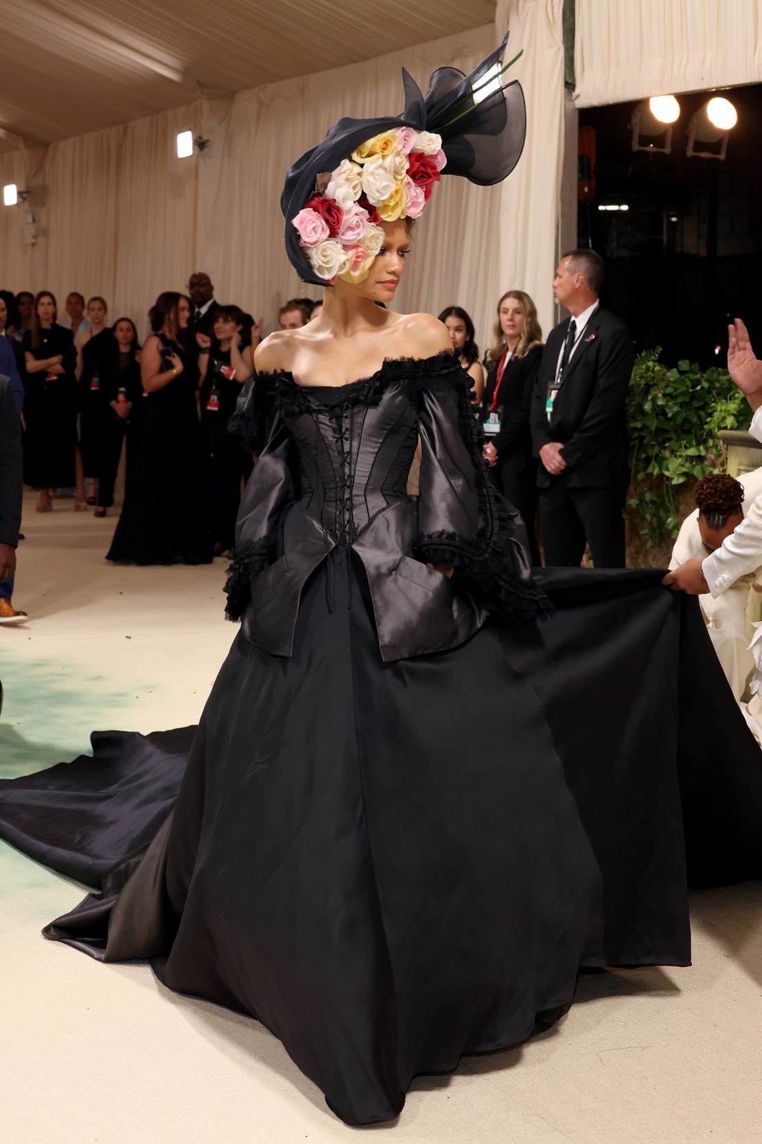 Zendaya's second look of the evening was a gothic Givenchy gown from 1996.