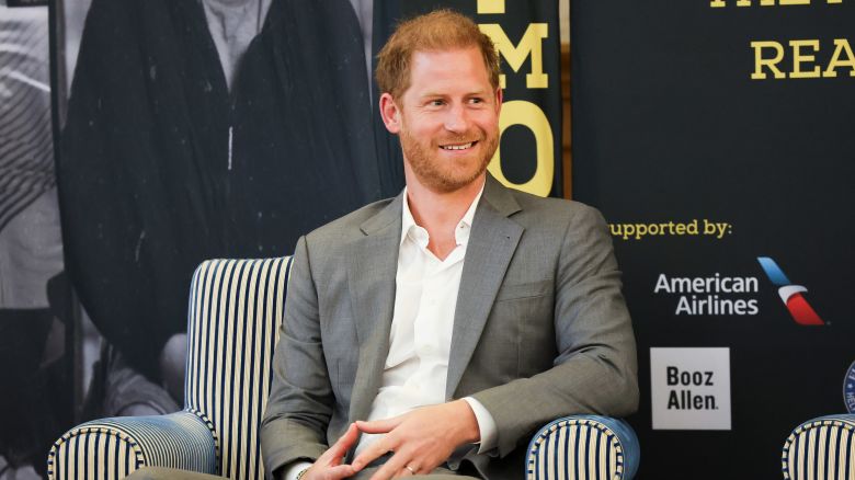 LONDON, ENGLAND - MAY 07: Prince Harry, Duke of Sussex, Patron of the Invictus Games Foundation onstage during The Invictus Games Foundation Conversation titled "Realising a Global Community" at the Honourable Artillery Company on May 07, 2024 in London, England. The event marks 10 years since the inaugural Invictus Games in London 2014 (Photo by Chris Jackson/Getty Images for The Invictus Games Foundation)