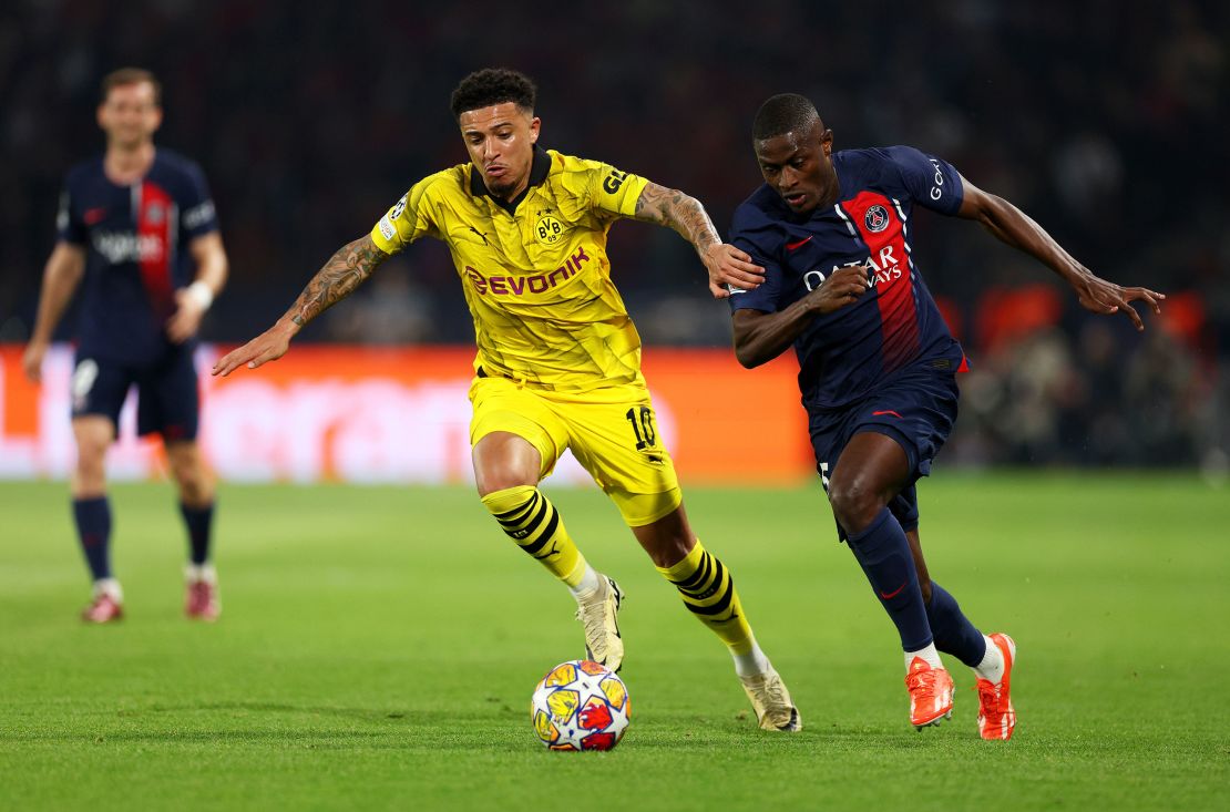 Sancho proved a constant threat against PSG throughout the two legs of the Champions League semifinal.