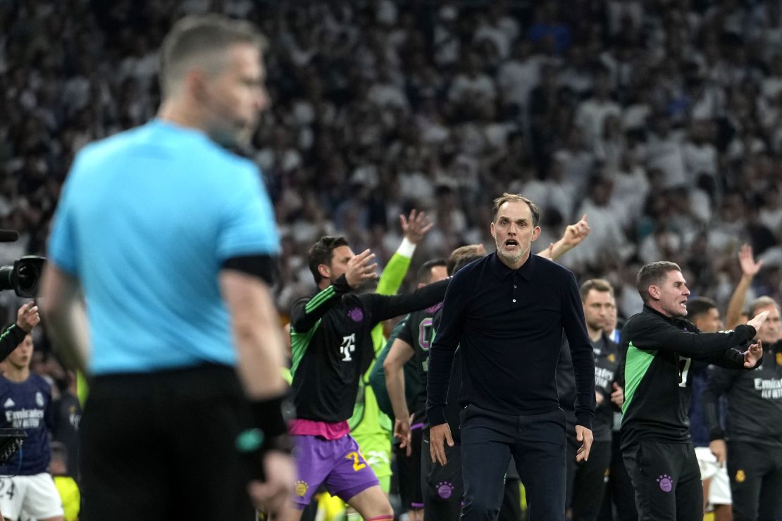 Bayern manager Thomas Tuchel was furious at the officials after the game.