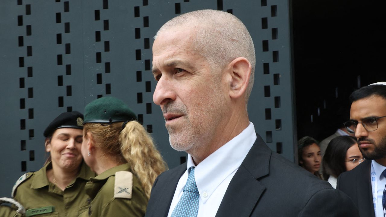Ronen Bar, chief of Israel's domestic Shin Bet security agency, attends a ceremony marking Memorial Day for fallen soldiers of Israel's wars and victims of attacks at Jerusalem's Mount Herzl military cemetery on May 13, 2024. Israel marks Memorial Day to commemorate fallen soldiers and victims of attacks recorded since 1860 by the defence ministry, just before the celebrations of the 75th anniversary of its creation according to the Jewish calendar. (Photo by GIL COHEN-MAGEN / POOL / AFP) (Photo by GIL COHEN-MAGEN/POOL/AFP via Getty Images)