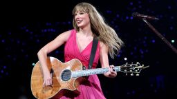 Taylor Swift performing the Eras Tour in May 2024 in Paris.