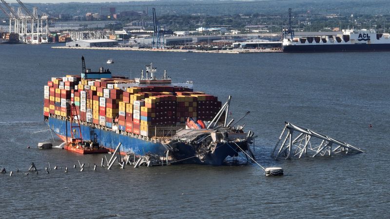 Trapped cargo ship Dali will refloat to Baltimore Monday at high tide
