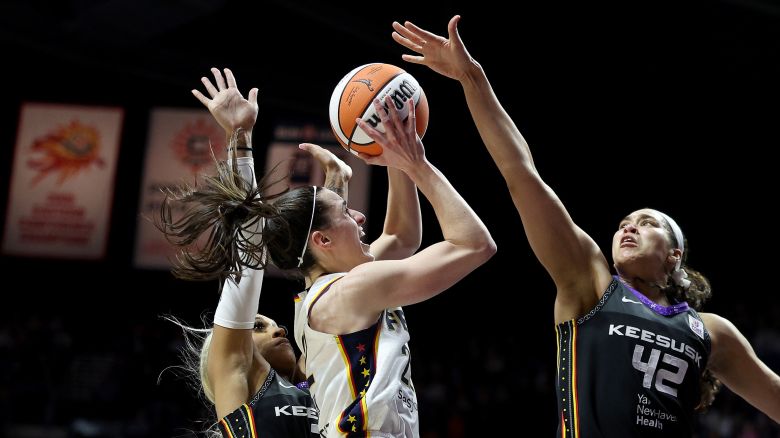 UNCASVILLE, CONNECTICUT - MAY 14:  at Mohegan Sun Arena on May 14, 2024 in Uncasville, Connecticut. The Connecticut Sun defeated the Indiana Fever 92-71. NOTE TO USER: User expressly acknowledges and agrees that, by downloading and or using this photograph, User is consenting to the terms and conditions of the Getty Images License Agreement. (Photo by Elsa/Getty Images)