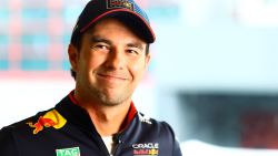 IMOLA, ITALY - MAY 16: Sergio Perez of Mexico and Oracle Red Bull Racing looks on in the garage during previews ahead of the F1 Grand Prix of Emilia-Romagna at Autodromo Enzo e Dino Ferrari Circuit on May 16, 2024 in Imola, Italy. (Photo by Mark Thompson/Getty Images)