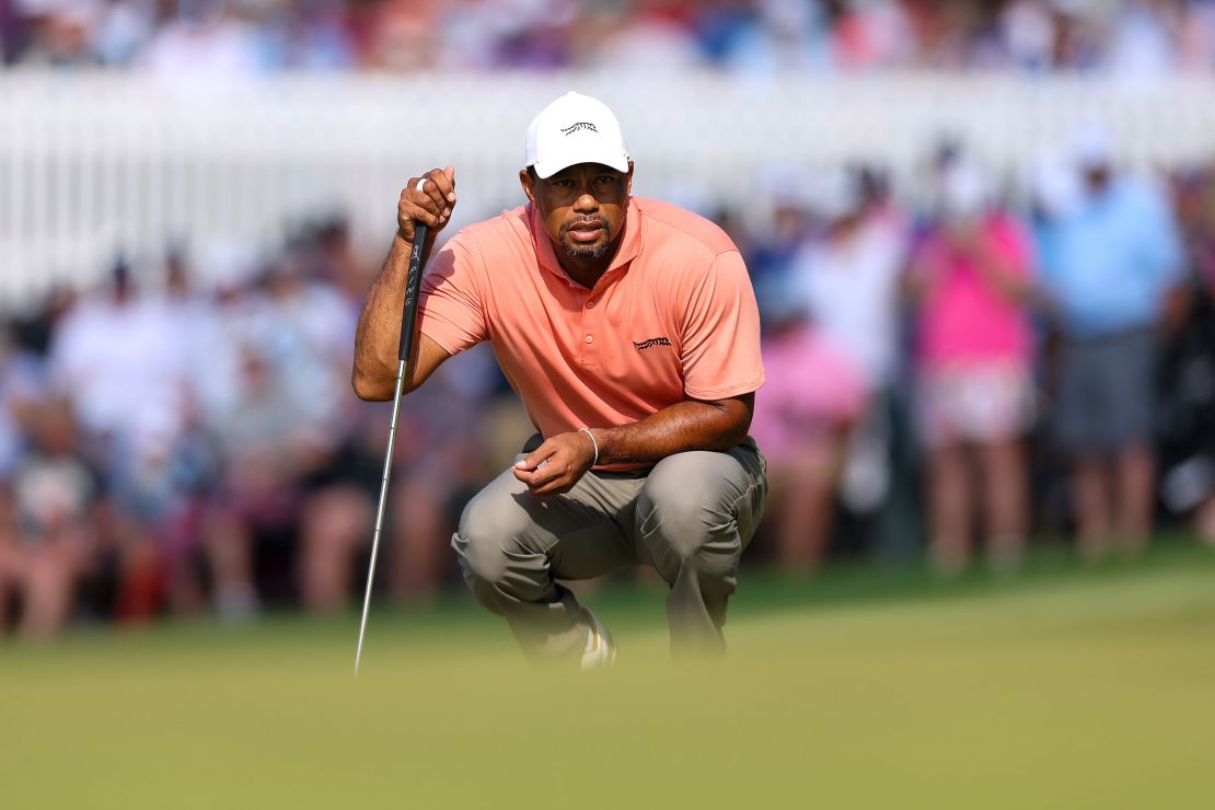 Woods endured a disappointing end to an otherwise promising round.