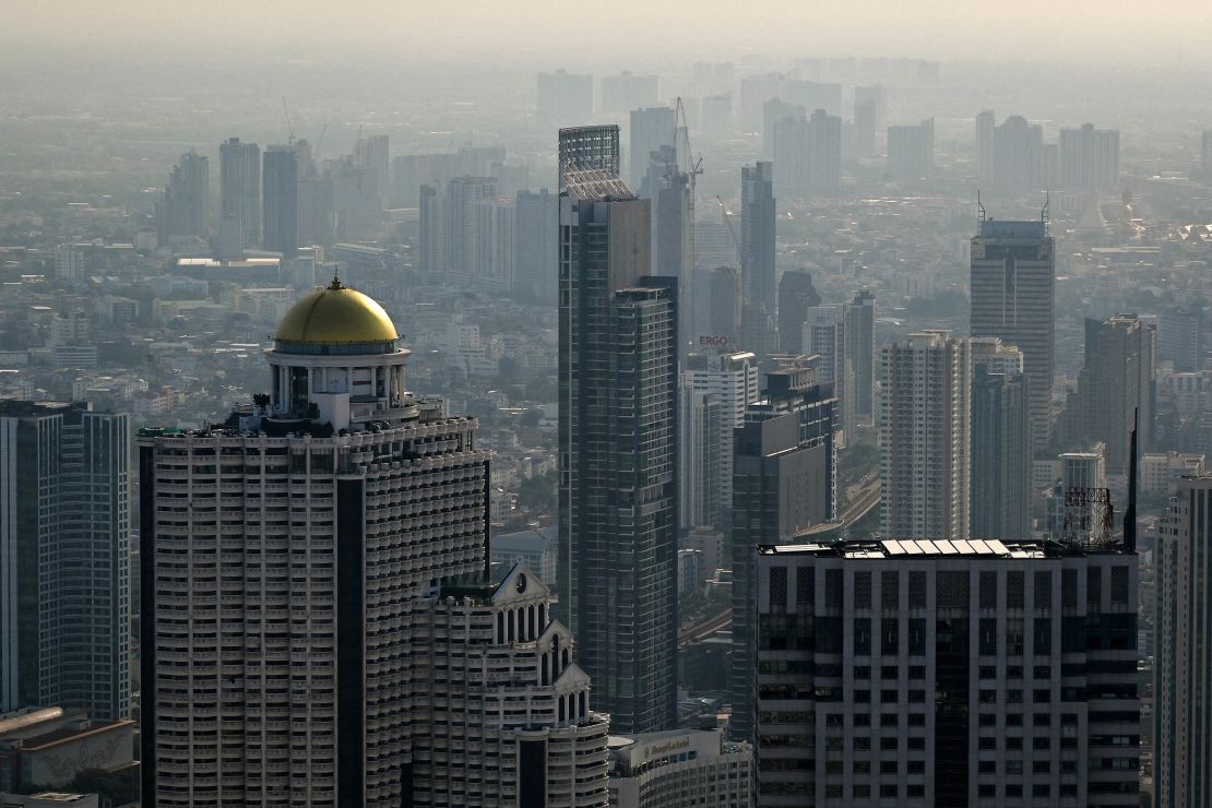 A view of the Bangkok skyline, taken on May 14, 2024.