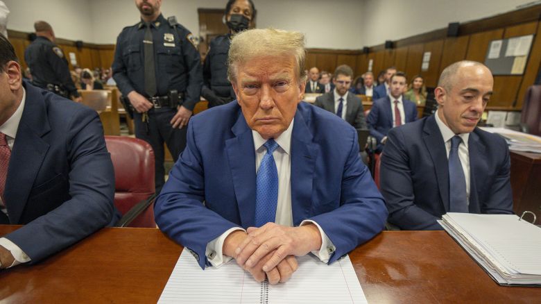 NEW YORK, NEW YORK - MAY 20: Former U.S. President Donald Trump appears in court during his trial for allegedly covering up hush money payments at Manhattan Criminal Court on May 20, 2024 in New York City. Former U.S. President Donald Trump faces 34 felony counts of falsifying business records in the first of his criminal cases to go to trial.  (Photo by Steven Hirsch-Pool/Getty Images)