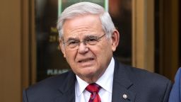 Sen. Bob Menendez, a Democrat from New Jersey,exits federal court in New York, US, on Monday, May 20, 2024.