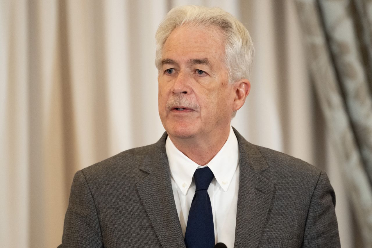 CIA Director Bill Burns speaks during the US Foreign Service Gala Celebrating 100 Years of American Diplomacy at the State Department in Washington, DC, on May 21.