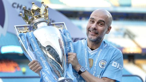 Pep Guardiola admits that he is ‘closer to leaving that staying' at Manchester City after the club won its fourth straight Premier League title on Sunday.