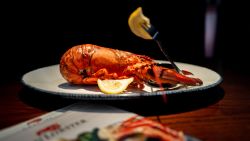 In this photo illustration, a cooked lobster is displayed on a plate at a Red Lobster restaurant on May 20, 2024 in Austin, Texas. Red Lobster has filed for Chapter 11 bankruptcy protection after a failed lease-back agreement and "endless shrimp" promotion backfired against company revenue.