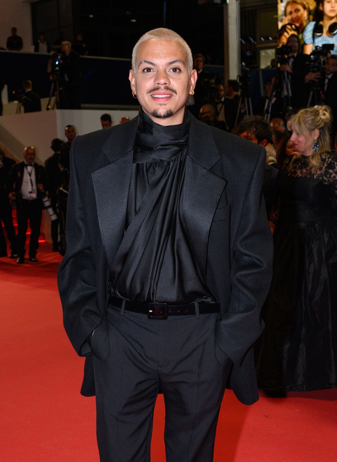 Evan Ross in YSL on May 21.