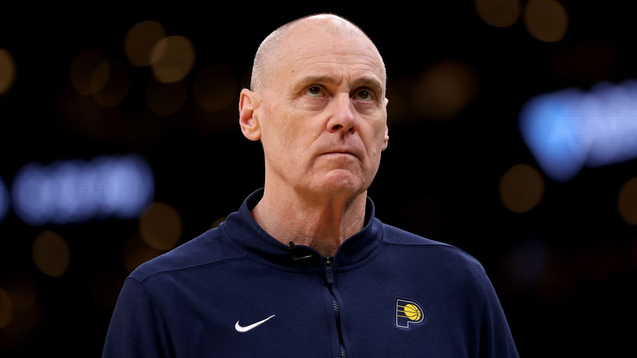 BOSTON, MASSACHUSETTS - MAY 21: Head coach Rick Carlisle of the Indiana Pacers looks on during the first quarter against the Boston Celtics in Game One of the Eastern Conference Finals at TD Garden on May 21, 2024 in Boston, Massachusetts. NOTE TO USER: User expressly acknowledges and agrees that, by downloading and or using this photograph, User is consenting to the terms and conditions of the Getty Images License Agreement. (Photo by Maddie Meyer/Getty Images)