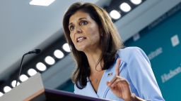 Former U.N. Ambassador Nikki Haley announced that she would vote for former President Donald Trump during an event at the Hudson Institute on May 22, 2024, in Washington, DC.