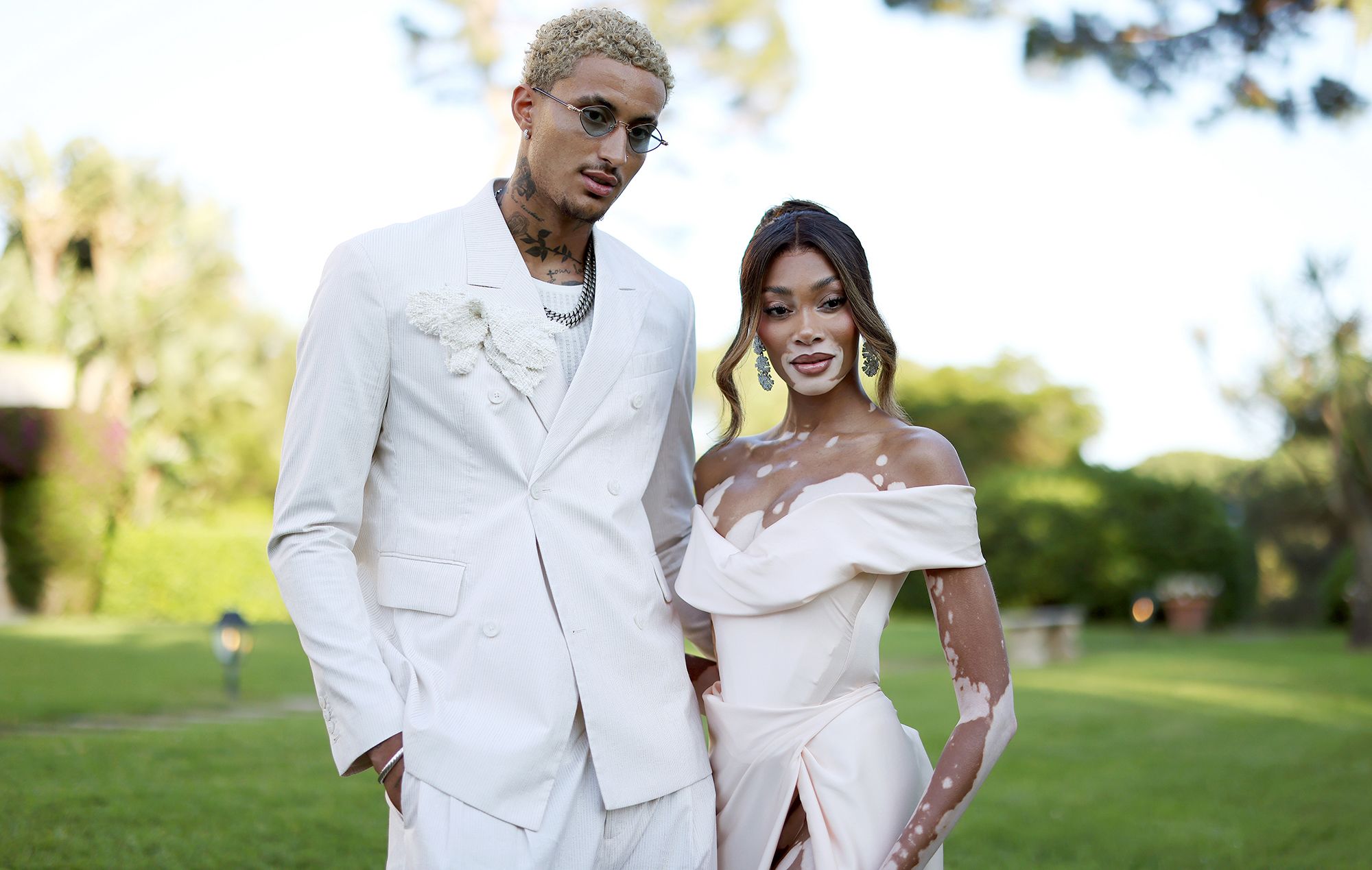 Kyle Kuzma (left) and Winnie Harlow (right) pictured in Cap d'Antibes, France, in May 2024.