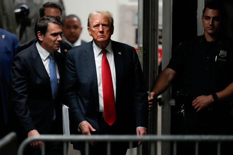 NEW YORK, NEW YORK - MAY 28: Former U.S. President Donald Trump returns to court for his hush money trial at Manhattan Criminal Court on May 28, 2024 in New York City. Closing arguments are set to begin in former U.S. President Trump's hush money trial. The former president faces 34 felony counts of falsifying business records in the first of his criminal cases to go to trial. (Photo by Julia Nikhinson-Pool/Getty Images)