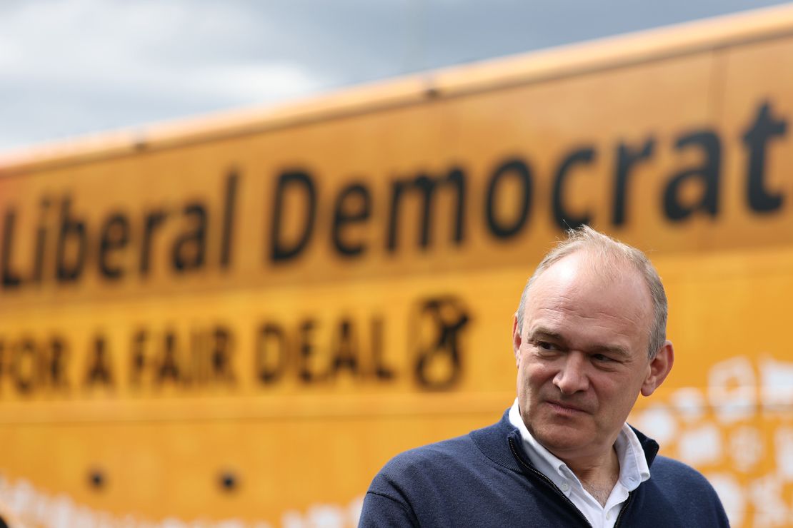 Ed Davey, leader of the Liberal Democrats, during an election campaign visit in Frome, UK, on May 30, 2024.