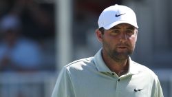 FORT WORTH, TEXAS - MAY 26: Scottie Scheffler of the United States looks on from the 17th green during the final round of the Charles Schwab Challenge at Colonial Country Club on May 26, 2024 in Fort Worth, Texas. (Photo by Tim Heitman/Getty Images)