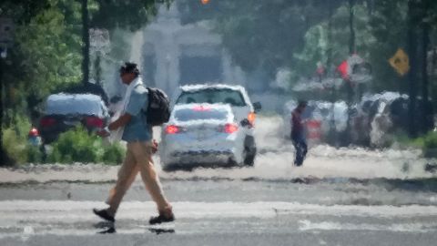 Downtown Houston, Texas on May 25, 2024. Parts of the US have been enduring extreme heat.