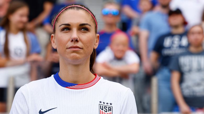 COMMERCE CITY, COLORADO - JUNE 01: Alex Morgan #13 of the U.S. Women's National Team looks on before the game against South Korea at Dick's Sporting Goods Park on June 1, 2024 in Commerce City, Colorado. (Photo by C. Morgan Engel/Getty Images)