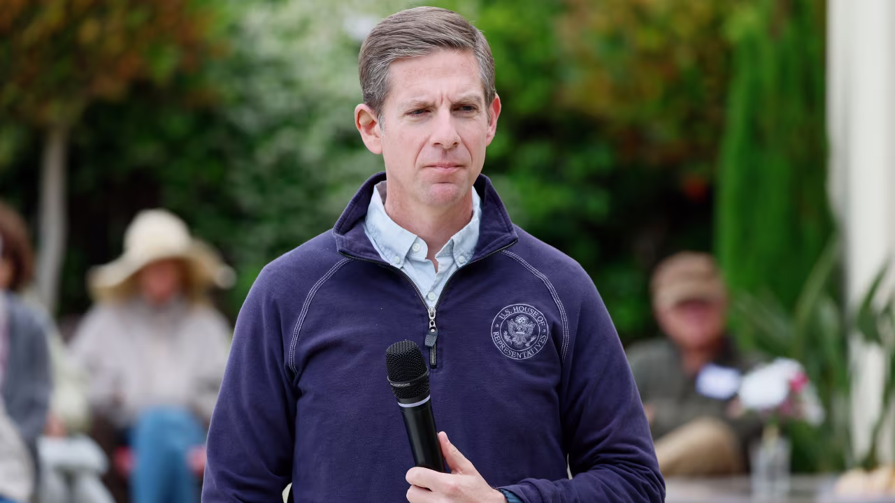 Democratic Rep. Mike Levin speaks at an event in Encinitas, California, on June 1.