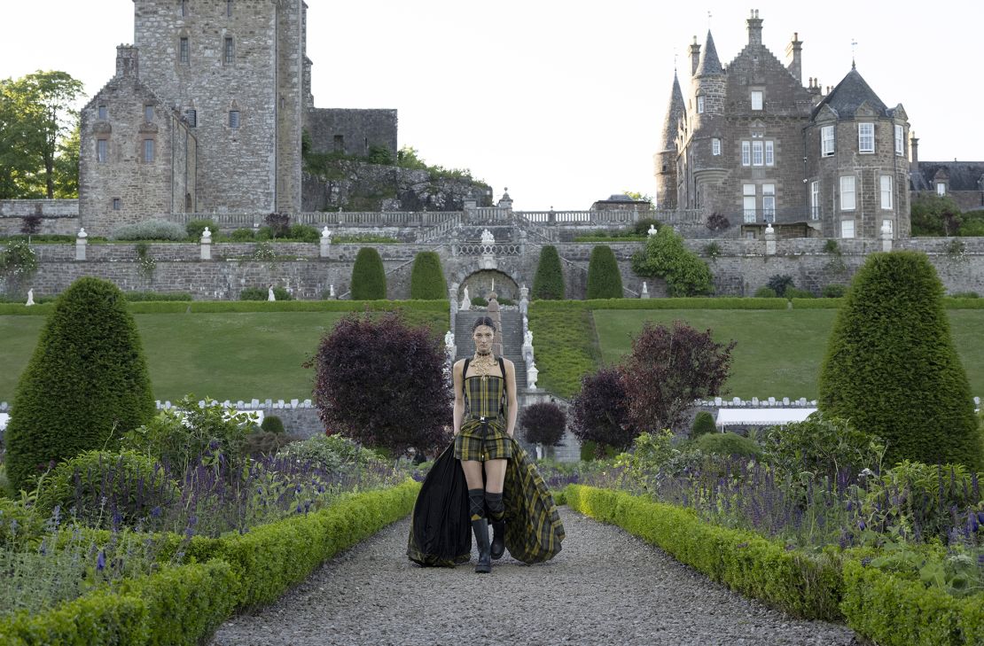 Taylor Swift's outfit was hot off the Dior Cruise 2025 runway, staged in Perthshire, Scotland.